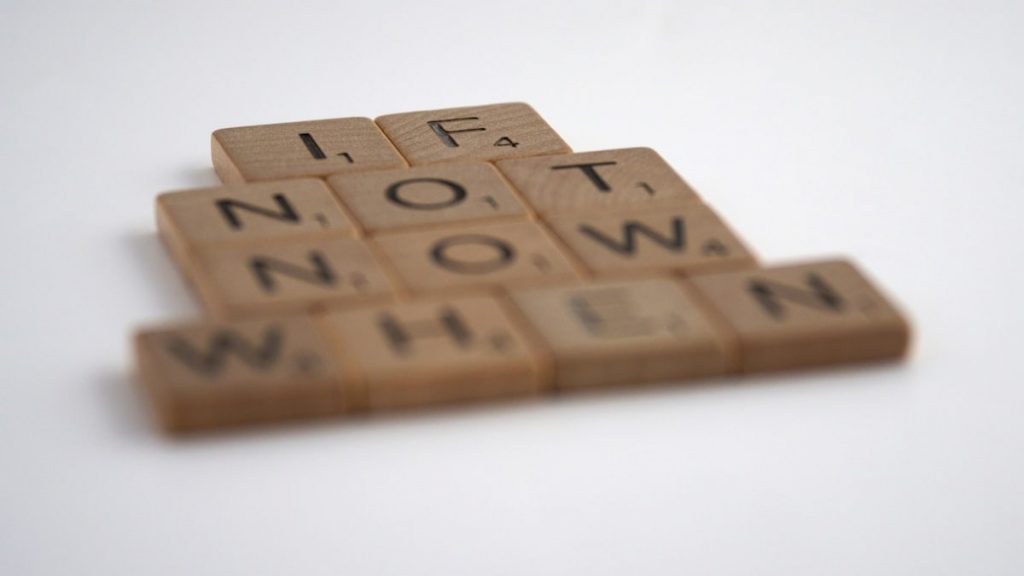 scrabble, scrabble pieces, lettering, letters, wood, scrabble tiles, white background, words, quote, letters, type, typography, design, layout, you said tomorrow yesterday, just do it, carpe diem, yolo, procrastination, live life, discipline, exercise, don't put it off, inertia, if not now when, don't delay, work hard, stop putting things off,